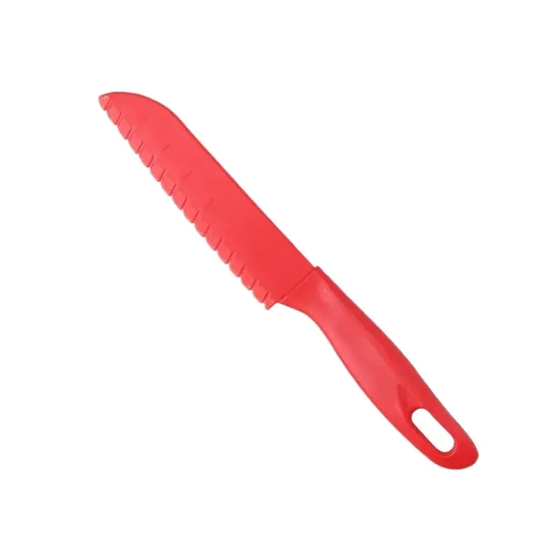 أطفال سكين البلاستيك الفاكهة سن المنشار القاطع آمنة المطبخ الشيف الخبز الخس طفل الطبخ السكاكين سكين الأطفال للأطفال #5