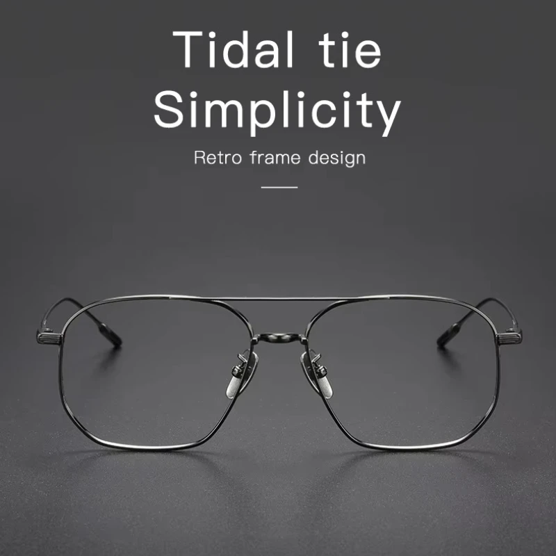The latest 2026 model of women's anti-blue light glasses features a stylish optical frame with a double bridge design.