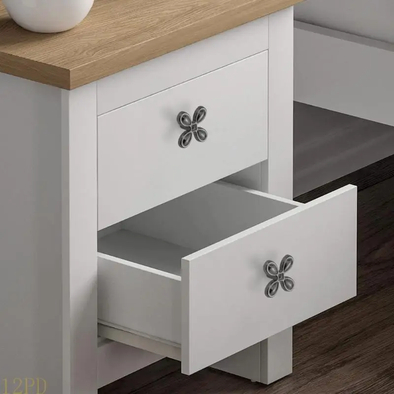 12PD Cast Metal Drawer Knobs For Cabinets Wardrobes Dressers Black Dull Finish Traditional