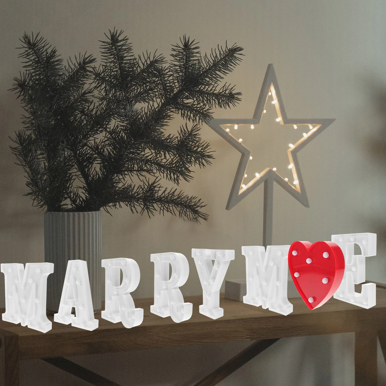 

8Pcs LED Letter Lights Signs for Room Decor Aesthetic Desk Decorations Light Up Numbers Alphabet Powered No Wiring