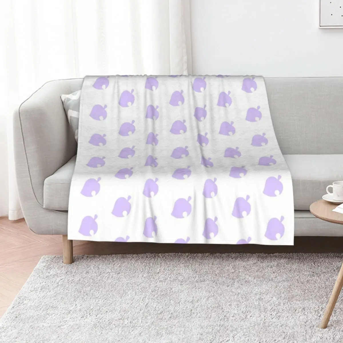 

lilac animal crossing leaf Throw Blanket Cute Multi-Purpose Single Softest Blankets