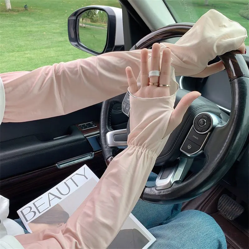 Rijden Vingerloze armmouwen Ademende dunne armhoes UV-zonbescherming Koelarmmouwen voor tuinieren