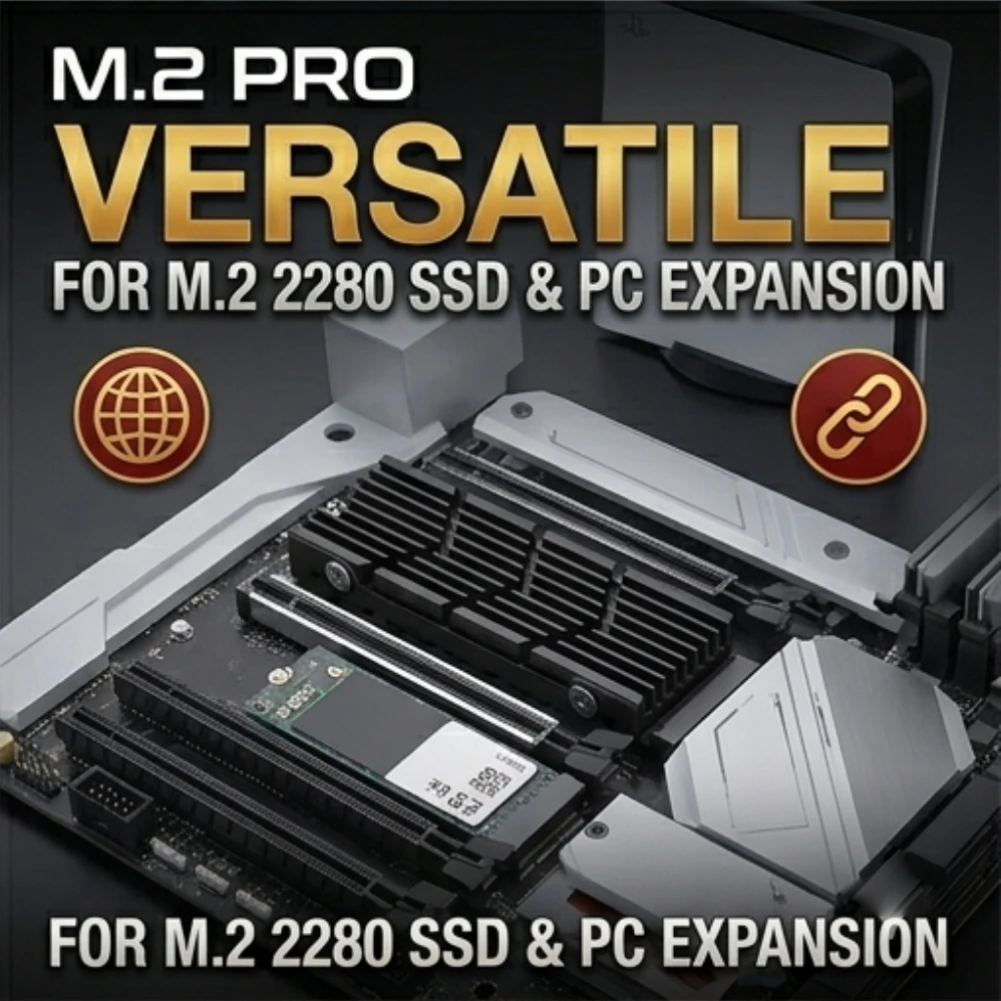 

Радиатор охлаждения M2 PRO M.2 2280 NVMe SSD из алюминиевого сплава с двусторонней термопрокладкой для игровой консоли PS5 и сборки ПК
