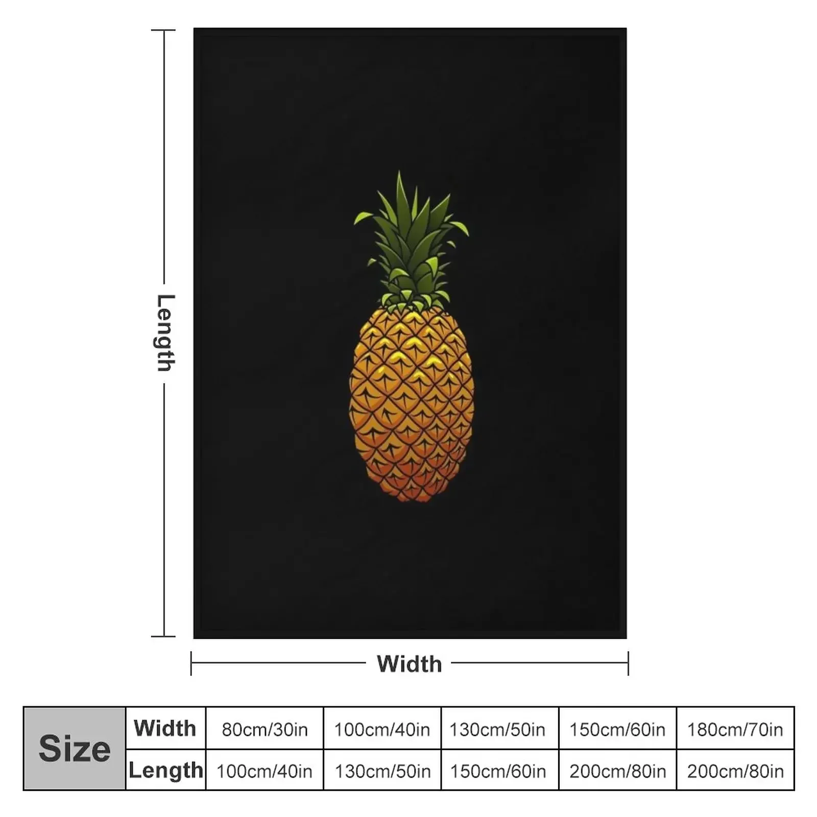 pineapple Throw Blanket Shaggy Kid'S Decorative Sofa Comforter Blankets