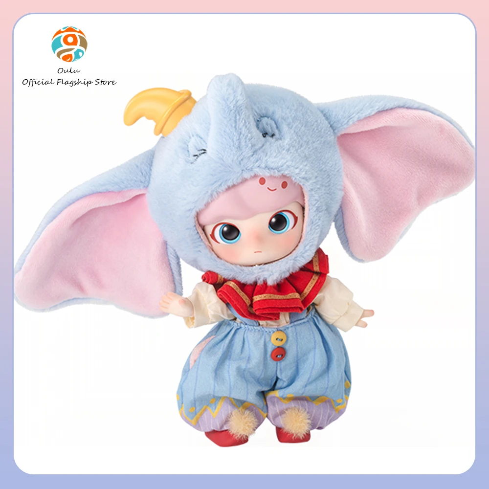 

14cm Pop Mart Bjd Dimoo Anime Figures Dumbo Action Figure Doll Bear Flying kawaii pvc Ornament Birthday Gift For Kids Toys