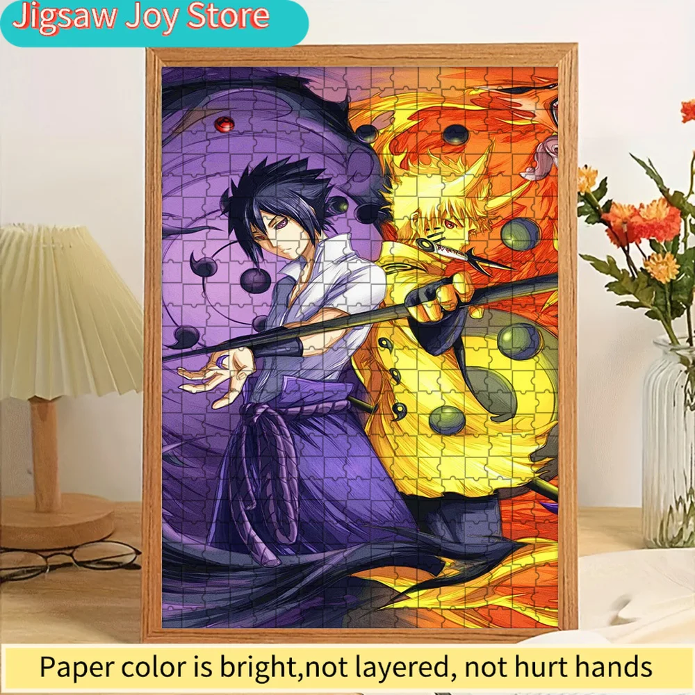 

Аниме-пазл «Наруто и Саске: Сила Шести Путей», динамичный бумажный пазл с изображением дуэта ниндзя, коллекционная развивающая игрушка-подарок