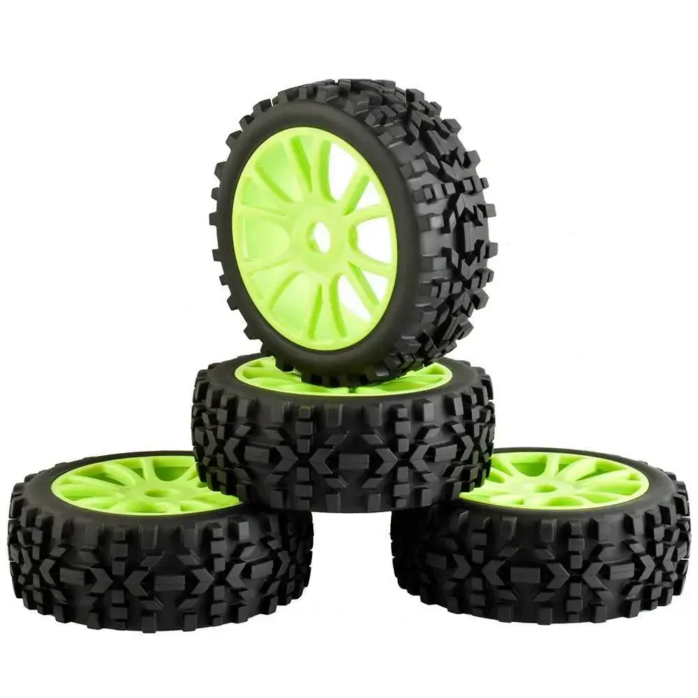 RC 84-T807 Wheel & Rubber Tires insert sponge 4P For HSP KYOSHO 1:8 Sandy Buggy