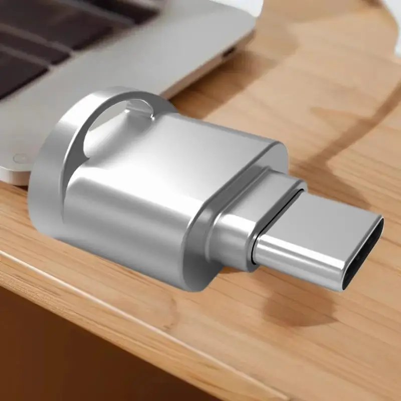 เครื่องอ่านการ์ด TF USB 3.1 Type-C โลหะผสมสังกะสีที่ทนทานสําหรับคุณสมบัติ OTG ของแล็ปท็อป Xiaomi
