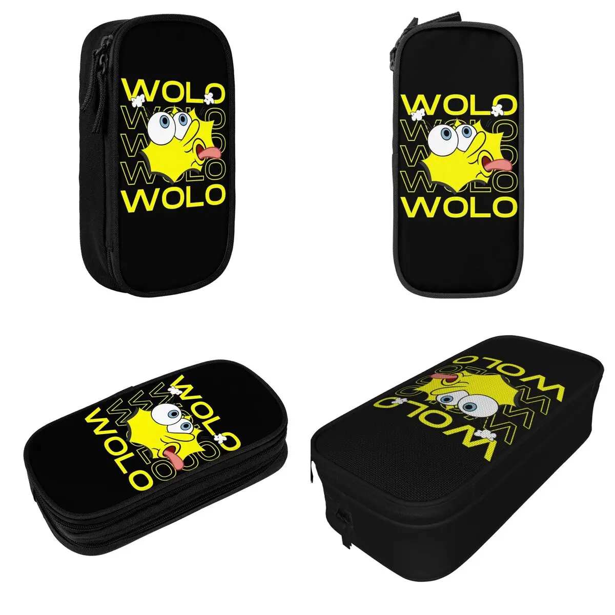 Imagem -02 - Spongebobed Tongue Wolowolo Pencil Case Cute Pen Bags para Estudante Grande Armazenamento Material Escolar Pencil Box Gifts