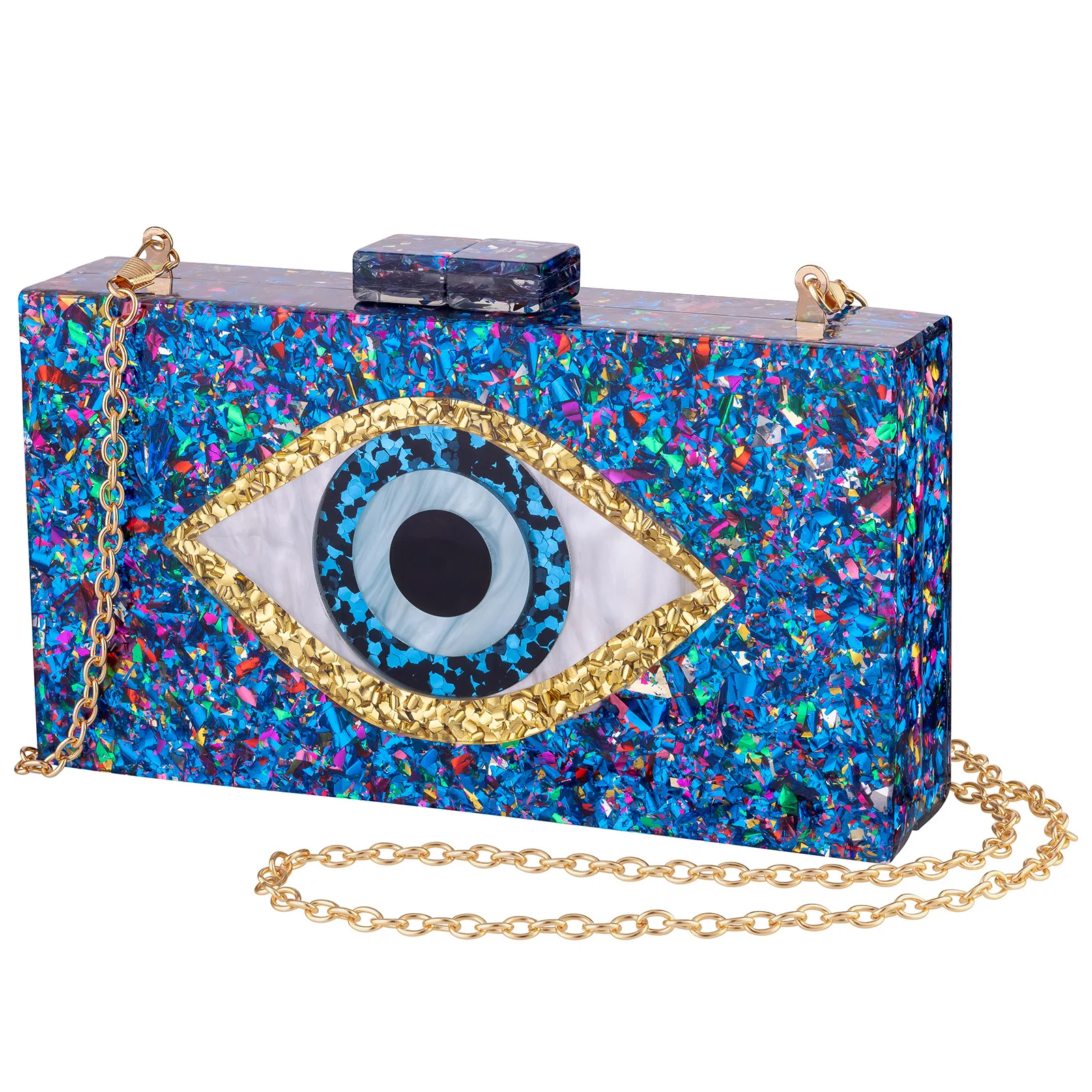 Acrílico boda cena cadena Crossbody ojo Bolsa Carteras Diseñador De Lujo Torebka Damska Sac Luxe Femme Bolsas Marcas Originales