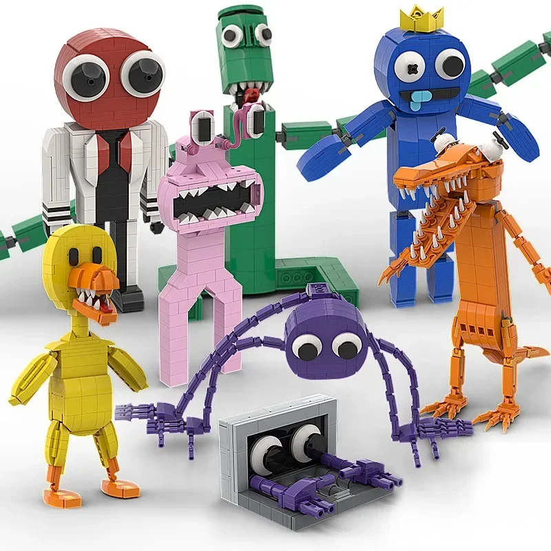 2025 New RF Building Blocks Blue Pink Orange Monster Cartoon Anime Game Character Birthday Christmas Toy Children's Gift