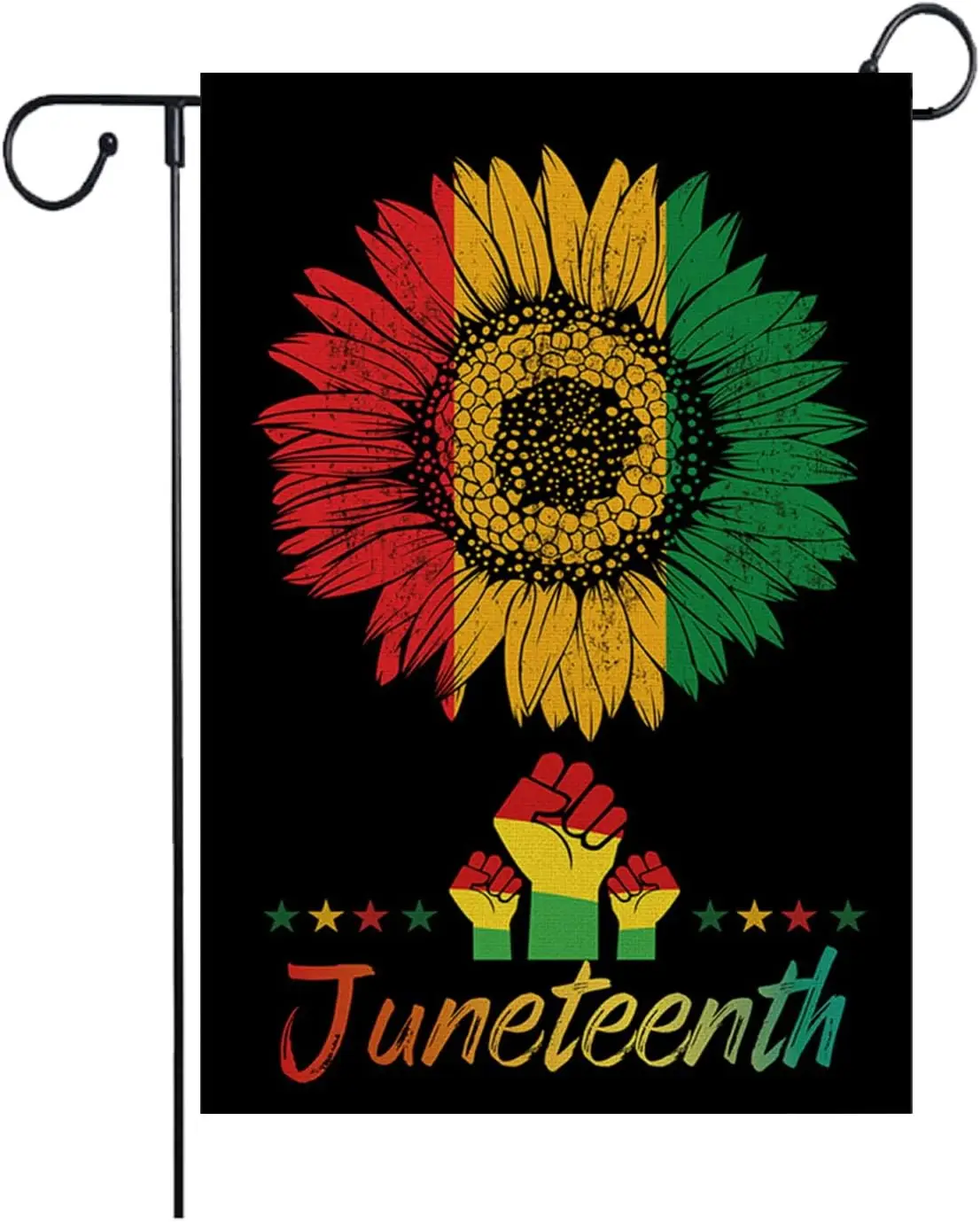 Juneteenth Garden Flag, 12×18 Inch, Double Sided Juneteenth Garden Yard Outdoor Flag, June 19 1865 African American Juneteenth F