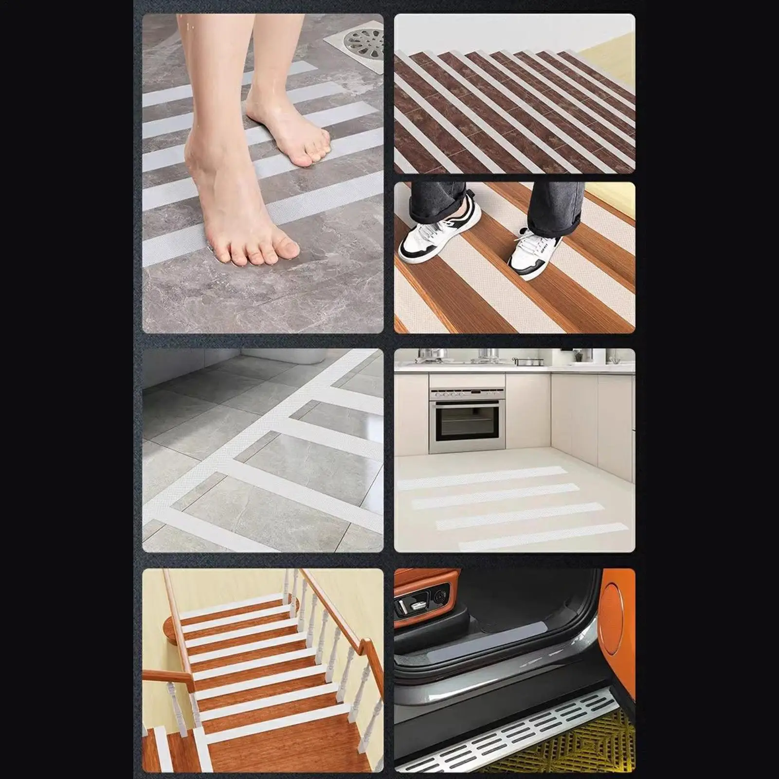 Anti Slip Tape Steps Anti-Slip Stair Grip Bathroom Non-Skid Tape For Home Bathroom Kitchen Balcony Shopping Mall