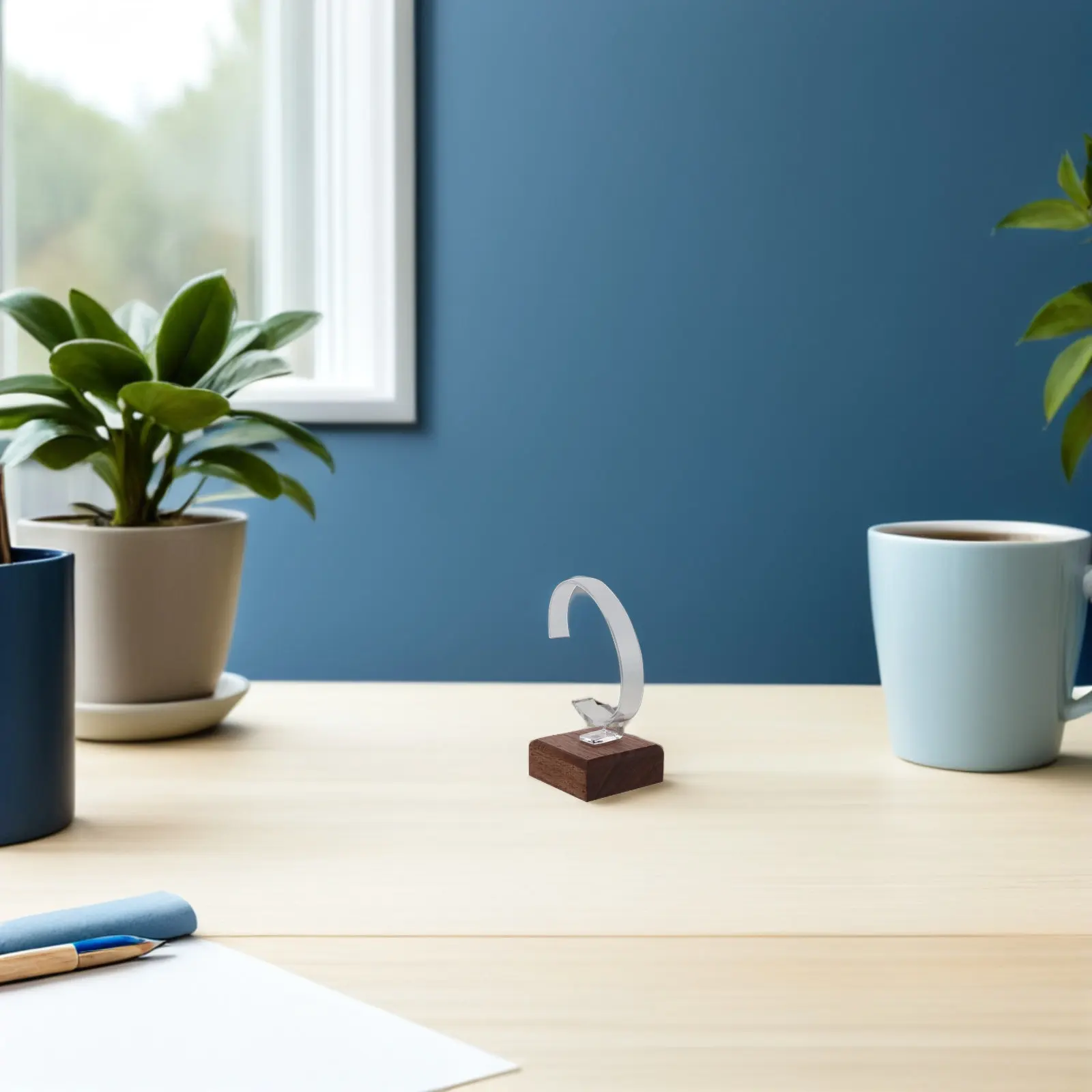 

Подставка для часов C-образной формы с гладкой поверхностью, деревянная/пластиковая, для наручных часов, органайзер для ювелирных изделий, держатель для браслетов, декоративная подставка для хранения украшений