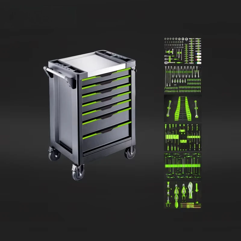 خزانة أدوات MiniMOQ مع حلول الأدوات، 7 أدراج، خزانة صديقة للبيئة مع 252 قطعة من الأدوات