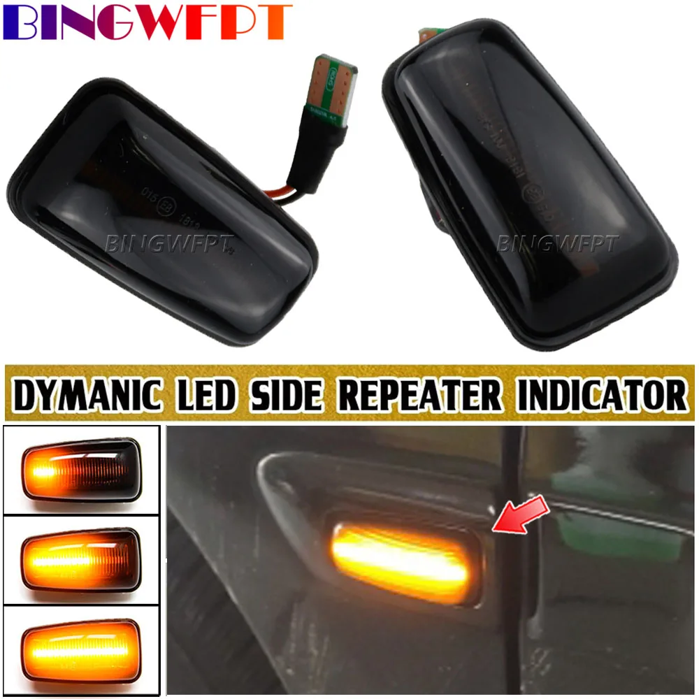 1Pair Flashing Car Turn Signal Lamps Side Marker Lights Lateral LED For Peugeot 306 106 406 806 Citroen XM ZX Break Xsara Xantia