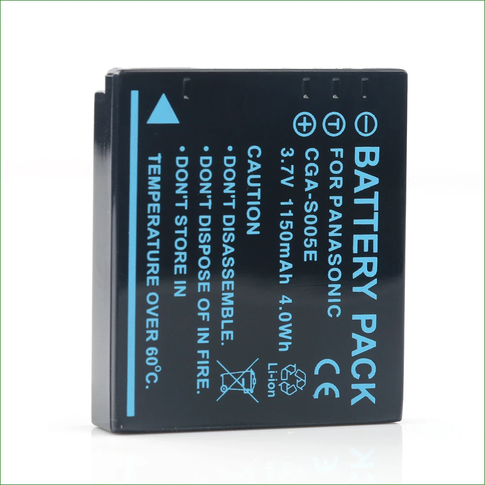 Для цифровых фотоаппаратов Panasonic CGA-S005E литий-ионный аккумулятор 3,7 В, 1150 мАч, совместимый с CGA-S005 CGA-S005A DMW-BCC12