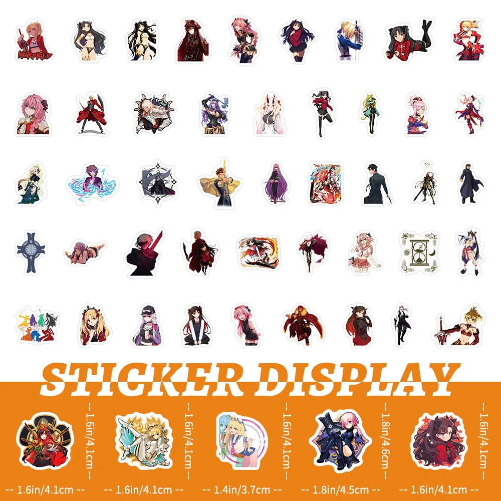 103pcs Game Fate Grand Order Anime Character Doodle Sticker DIY Guitar Suitcase Skateboard Laptop Phone Decals Toys Gift