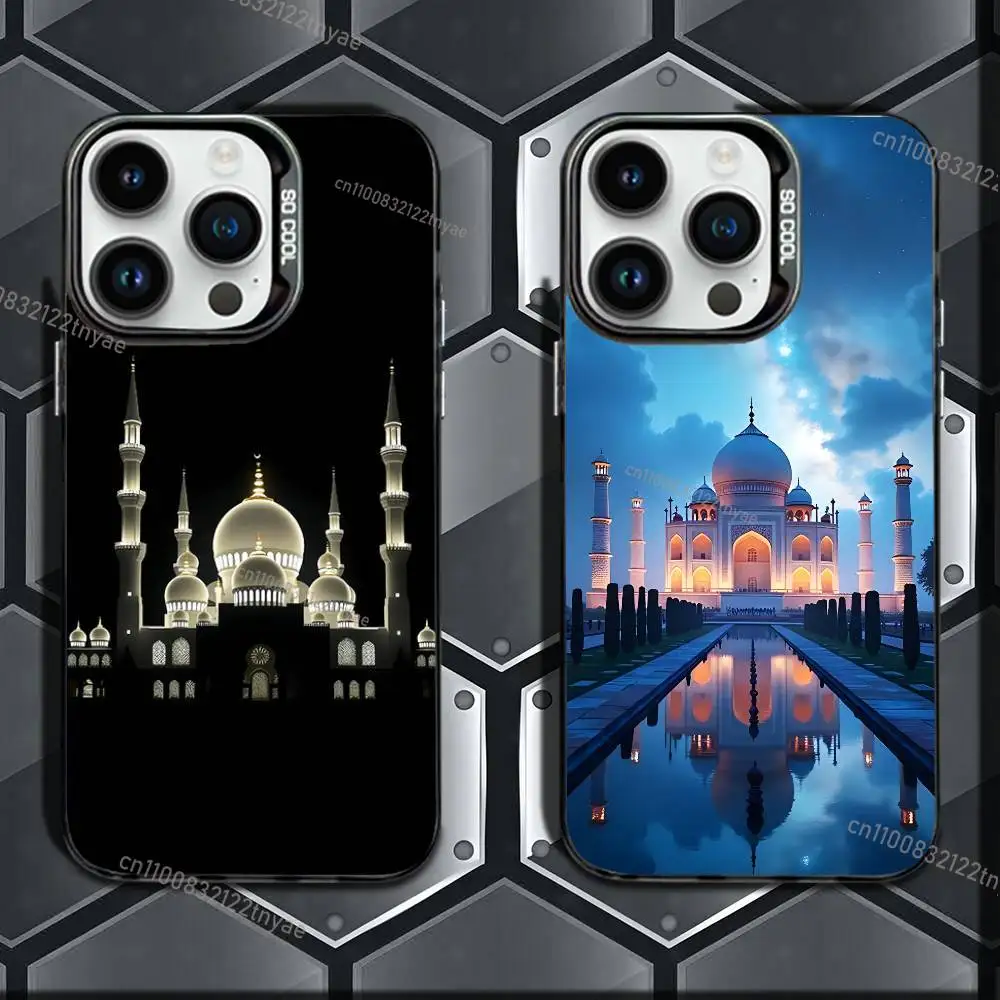 

Holy Mosque Makkah Phone Case IMD Color Silver Shell For IPhone 17,16,15,14,13,12,11 Pro Max Plus