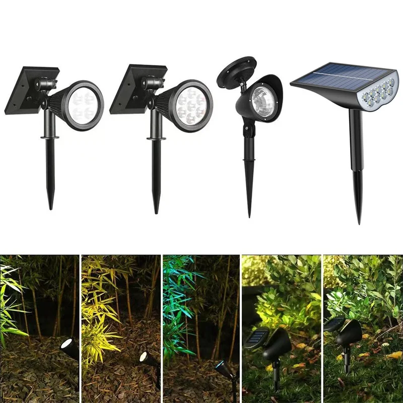 

Solar Powered 4/7/9 LED Lamp Adjustable Solar Spotlight In-Ground IP65 Waterproof Landscape Wall Light Outdoor Lighting