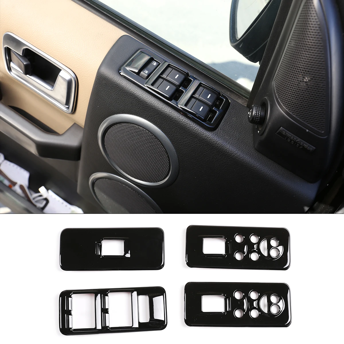 

For 2004-2009 Land Rover Discovery 3 LR3 ABS car glass lift switch panel frame cover sticker car interior decoration accessories