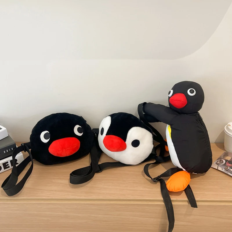 Cartoon Cute Penguin Plush Backpack Creative Fashion Plush Toy Backpack For Children Soft Stuffed Animal Bag Birthday Gifts