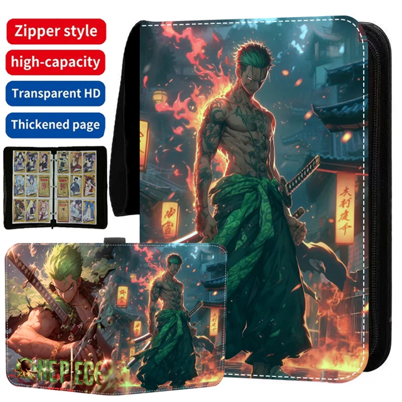 

900Pcs 4/9 Pocket Anime One Piece Card Binder Book Zipper PU Leather Cards Album Display Game Cards Collection Kids Toy Gift