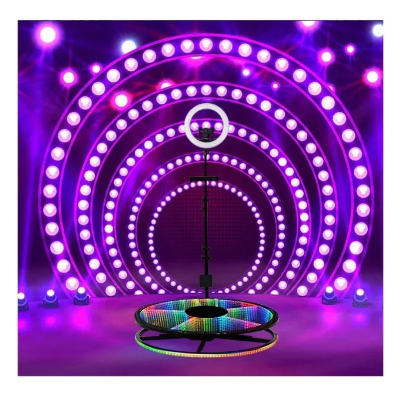 جديد كابينة تصوير زجاجية 360 مستودع الولايات المتحدة الأمريكية 68 سنتيمتر 80 سنتيمتر 360 كابينة فيديو 100 سنتيمتر مع حافظة الطيران #2