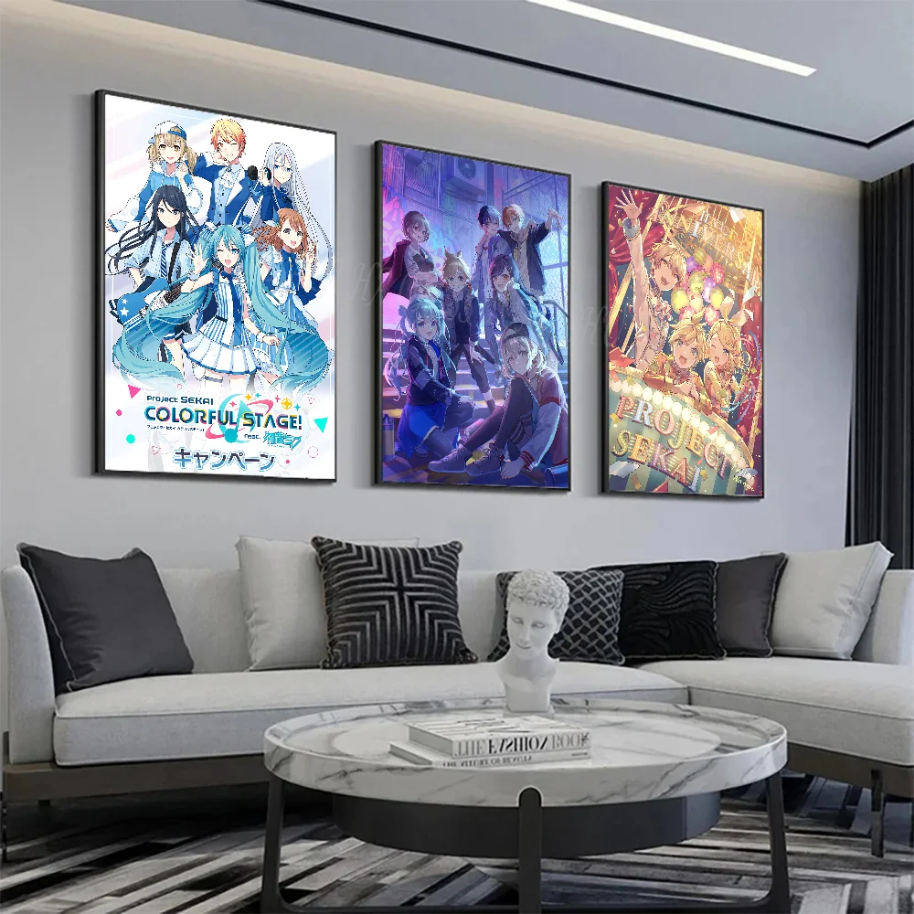 

Anime P-project S-sekai Poster Home Living Room Bedroom Bar Cafe Art Decor
