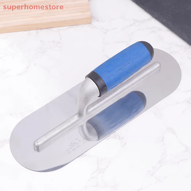 Rounded Corner Trowel Stainless Steel Trowel Plastering Thickened Cement Floor Finishing Knife