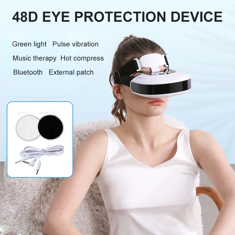 48D Muscle Eye Protection TENS Device Electric Vibration Eye Massager Relieve Eye Strain Dark Circles Dry Eye Fatigue Relief