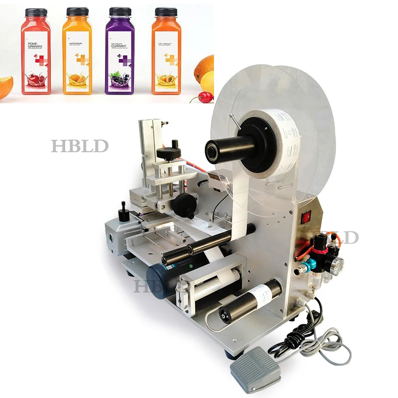 Flat Bag Plastic Glass Bottle Labeling Machine Commercial Cosmetic Desktop Sticker Printing Machine