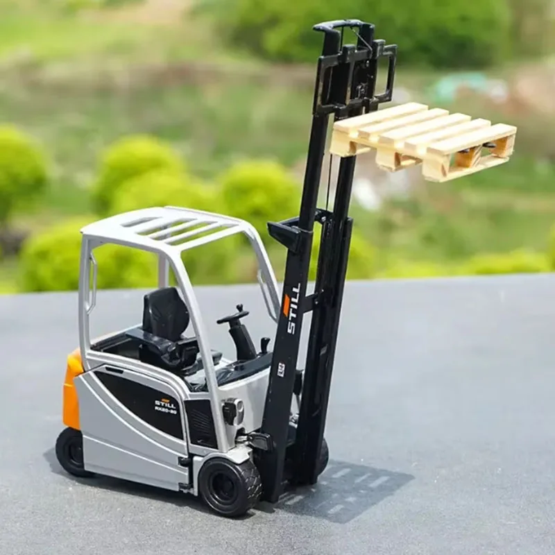 Diecast 1/25 STILL RX20-20 aleación alemana ingeniería modelo de carretilla elevadora juguete para niños presenta exhibición estática regalos de vacaciones Juguetes