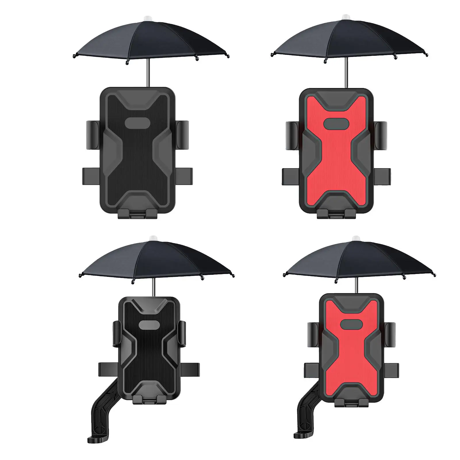 

Подставка для телефона на мотоцикле с мини-зонтиком, уличный держатель для мобильного телефона, вращающийся на 360 градусов уличный солнцезащитный зонт, держатель для мобильного телефона