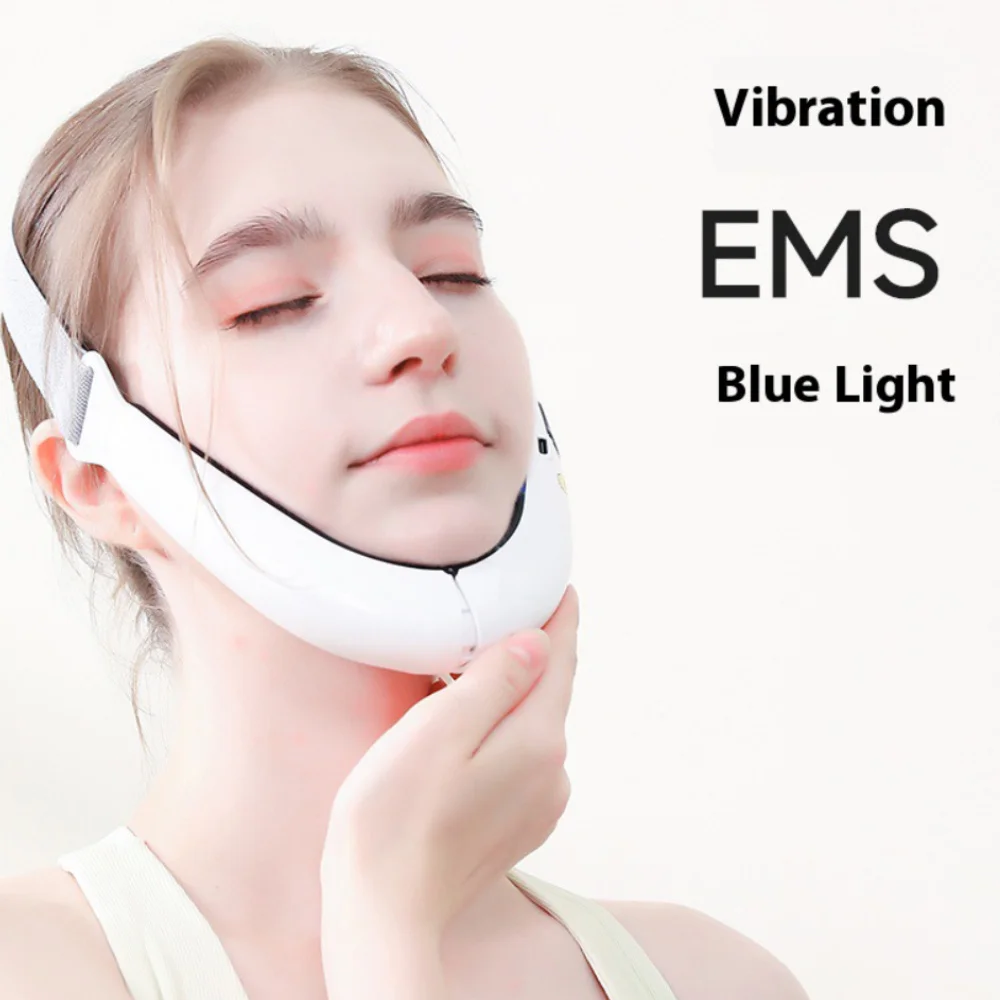 Ems Facials Lifting Device V Face Massager Double Chin Lift Up Remover Beauty Instrument Thin Face Tool