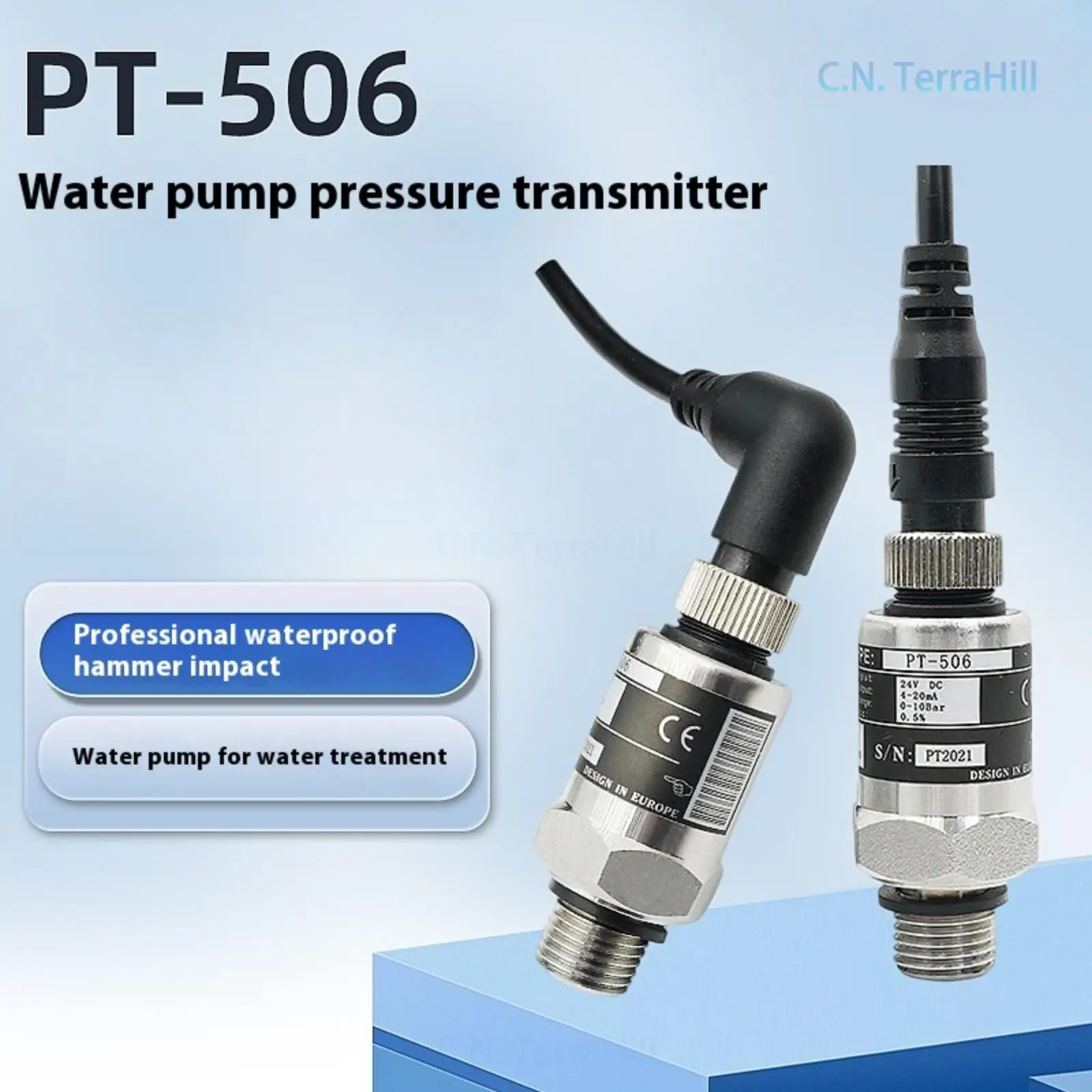 Water Pump Pressure Transducer Sensor 4-20mA High Accuracy Variable Frequency Constant Pressure Water Supply Air Compressor