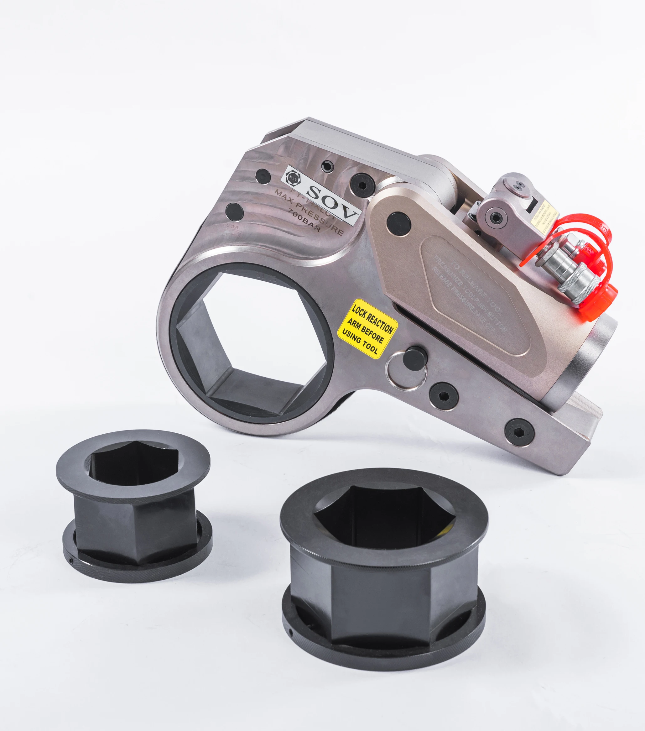 4XLCT 700Bar Hexagon Hollow Cassette Ratchet Adjustable Hydraulic Torque Wrench 585-5858NM for Nuts 36-65MM