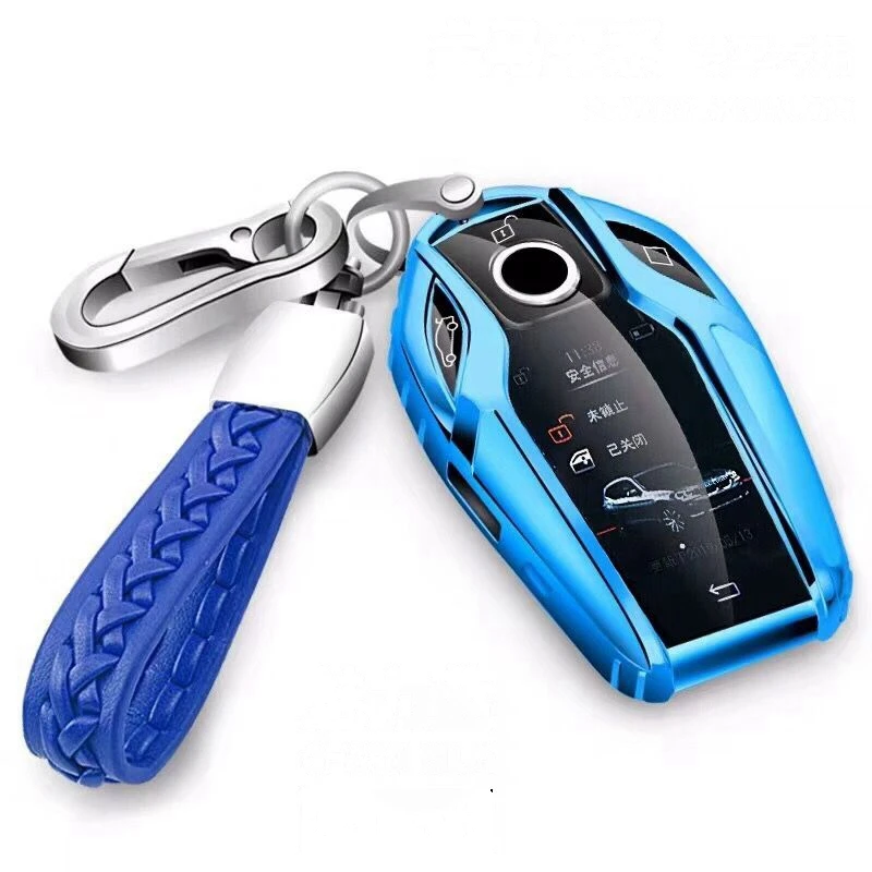 Car TPU Key Case Cover Holder Chain For BMW Display Key 730I 740LI 750LI 7 SERIES I8 G11 G12 G32 Touch Screen Key Protective