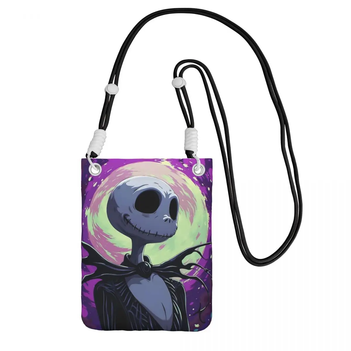 

Custom Jack Skellington Mobile Phone Bag for Men Women Halloween Town Shoulder Crossbody Bag Card Bag Mini Shoulder Purse Wallet