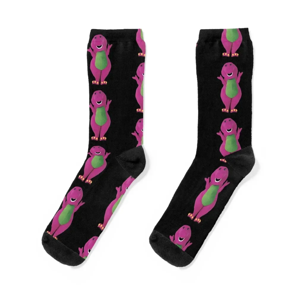 

Barney (Barney & Friends) Socks Lots hockey Children's Socks Women Men's