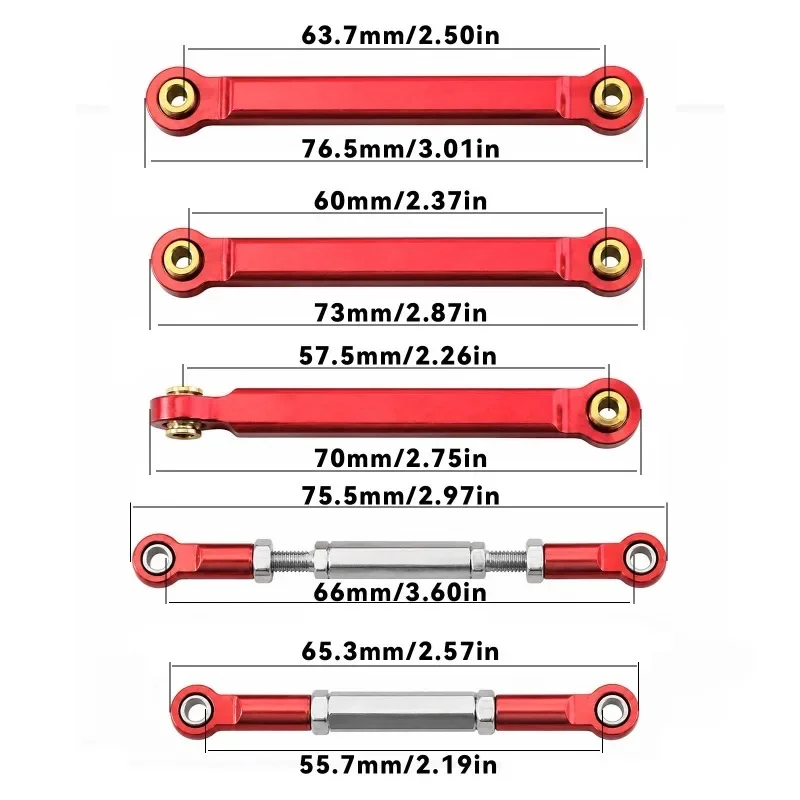ZD Racing DBX-10 1/10 Remote Control Vehicle Metal Accessories 7 Pull Rods