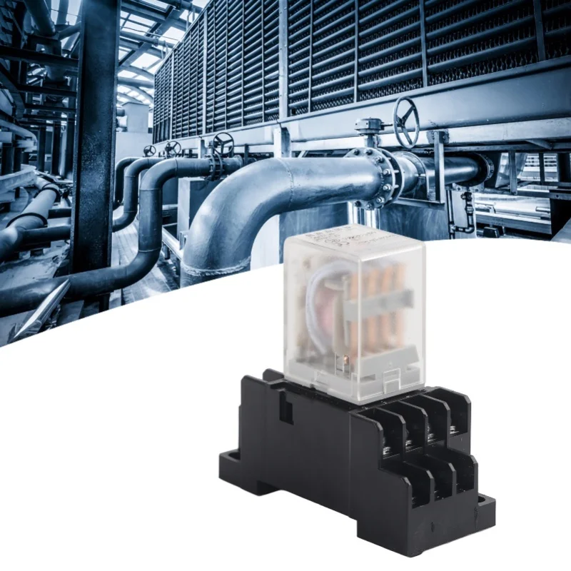 Mini Intermediate Electromagnetic Relay With Base For Factory Workshops HH54P(MY4NJ)