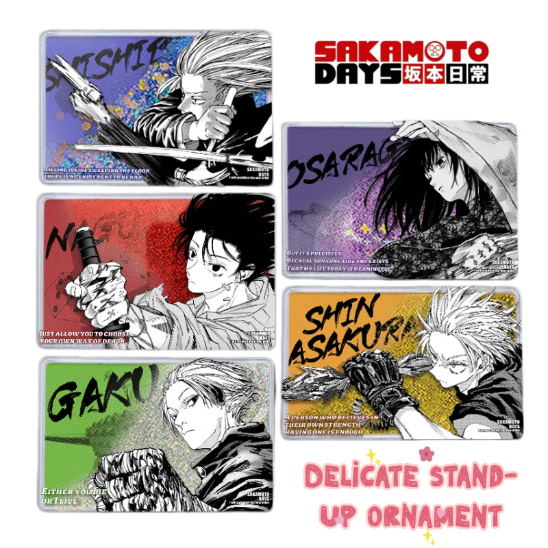 Nouvelles cartes SAKAMOTO DAYS Shin Asakura Aoi Sakamoto, dessin animé Mahjong au sable mouvant, animation aux couleurs vives, cartes exquises.