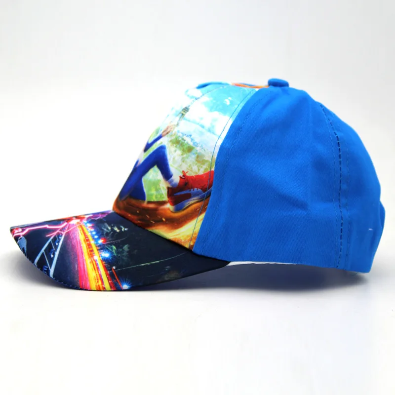 Sonices-gorra de béisbol de algodón para niños, gorro de Sol de dibujos animados para exteriores, color azul