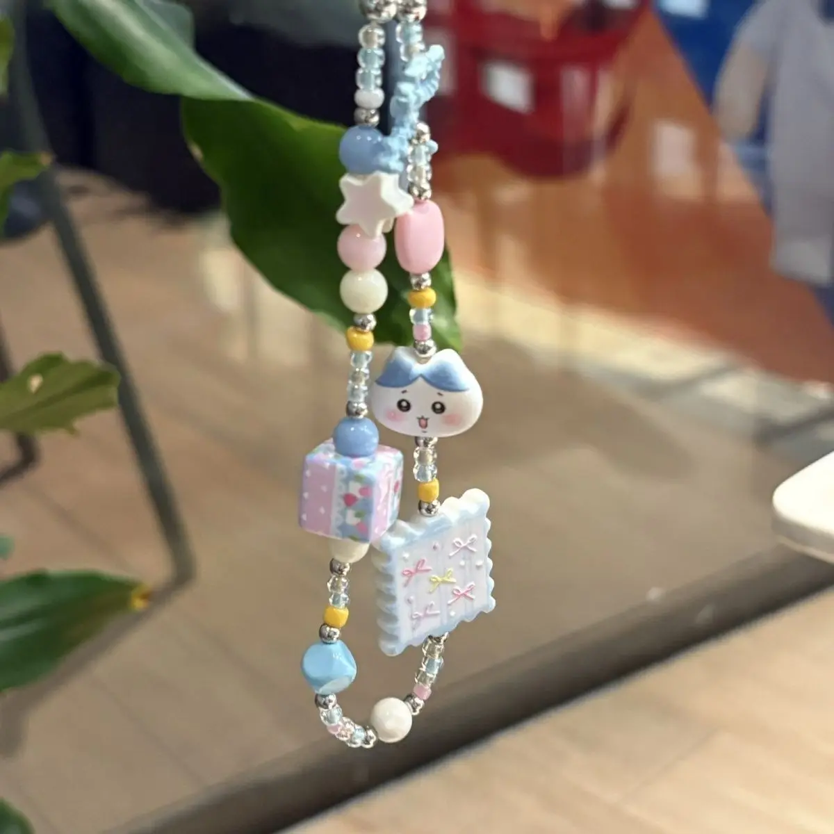 Chiikawa Small Eight Phone Case Hanging Rope CCD Camera Guben Card Book Decorative Pendant Cartoon DIY Hand Beads