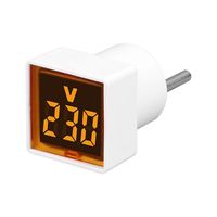 A44Z-Digital Voltmeter Square AC220V Square Voltage Tester With LED Display And Indicator Light EU Plug