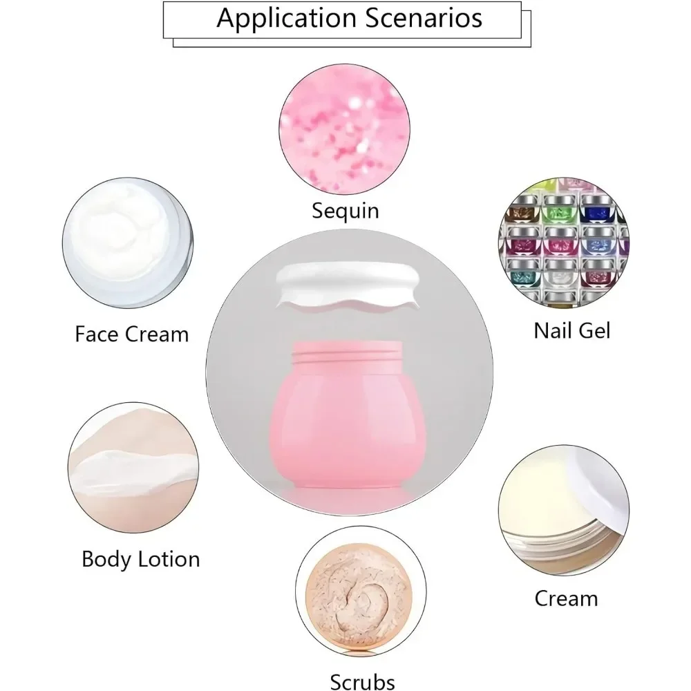 5PCS 10G Acryl Leere Kosmetikdose Nachfüllbare Kosmetikbehälter Tragbare Multifunktions-Reiseflasche für Creme Shampoo Lotion