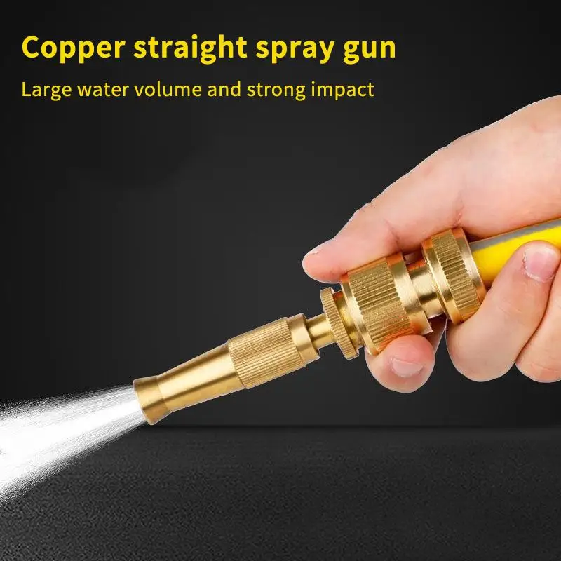High Pressure Water Spray Nozzle Direct Spray Gun Adjustable Flow for Car Washing Garden Irrigation Cleaning Tasks