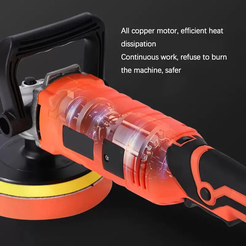 Variable Speed Control Electric Car Polisher Multi‑Purpose Polishing Tool For Vehicle Paint Surface Buffing And Waxing Work