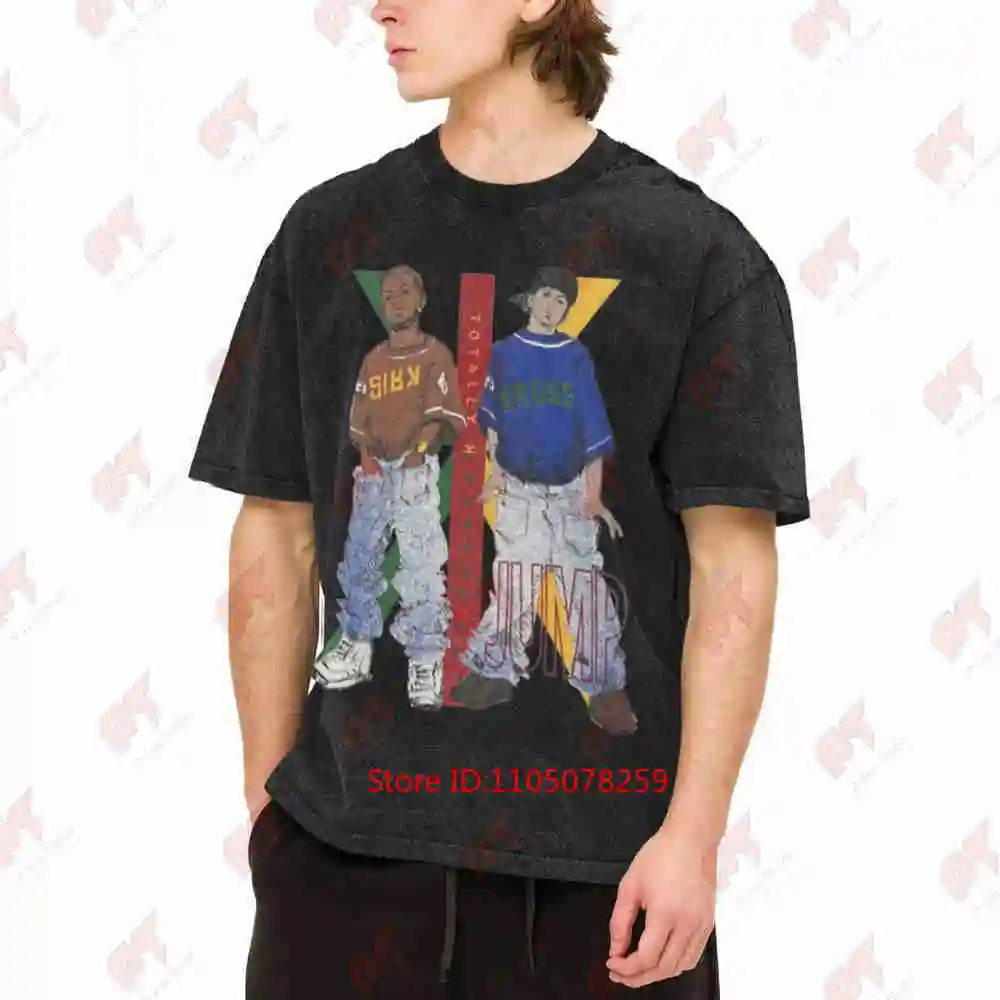 Kris Kross Jump 90s Hip Hop Rap Vintage Washed Tee Pure Cotton T-Shirt